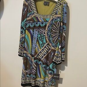 Muse Multicolor Geometric Dress